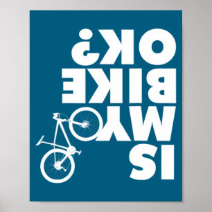 Póster Bici de montaña divertida