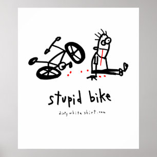 Póster Bici estúpida