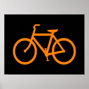 Póster Bici naranja