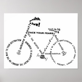 Póster Bicicleta Adventure Words
