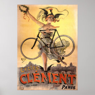 Póster Bicicleta Art Nouveau vintage 1883