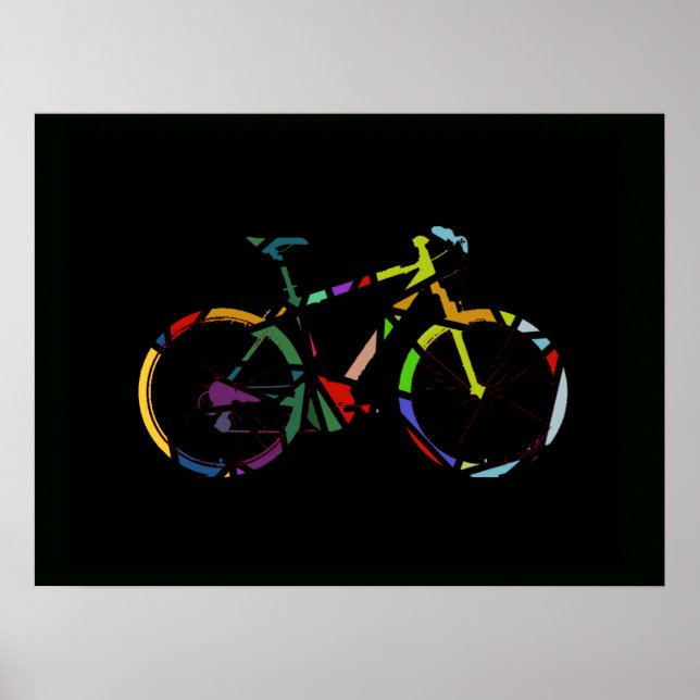 Póster bicicleta . bicicleta / bicicleta agradable (Frente)