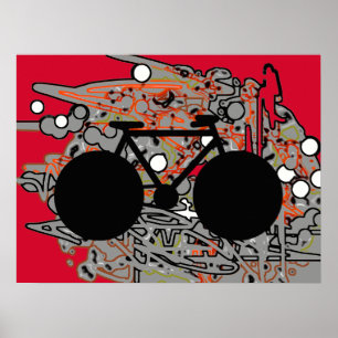 Póster bicicleta , bicicleta ; ciclismo / ciclismo