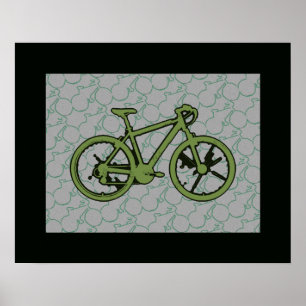 Póster bicicleta . bicicletas . ir verde