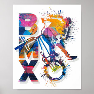 Póster Bicicleta Bmx colorida Poster Bmx