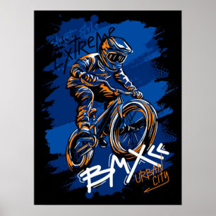 Póster Bicicleta Bmx Urban streetwear Grafiti