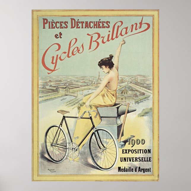 Póster Bicicleta Briliant Vintage (Frente)