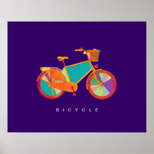 Póster bicicleta - ciclismo + bicicleta