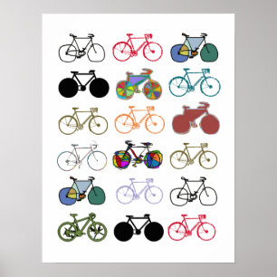 Póster bicicleta - ciclismo + bicicleta