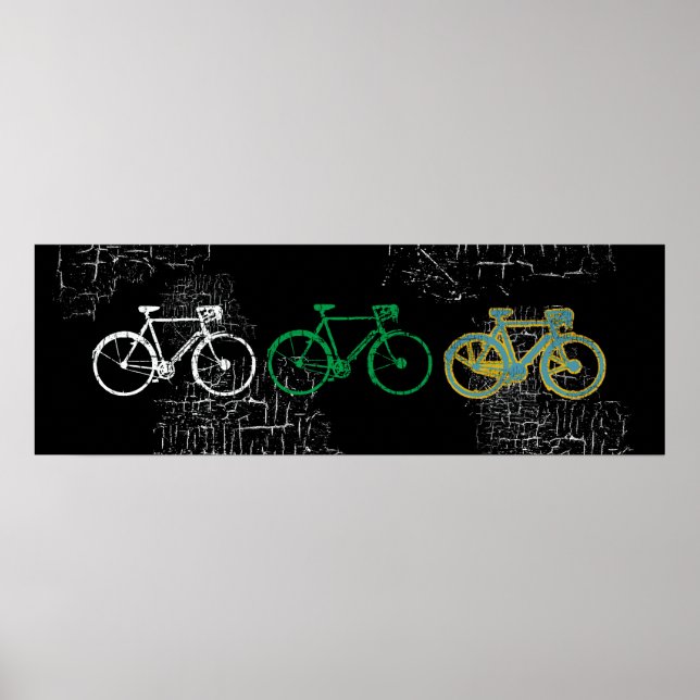 Póster bicicleta - ciclismo + bicicleta (Frente)