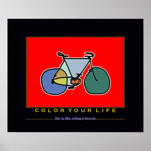 Póster bicicleta - ciclismo + bicicleta (Frente)