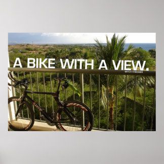 Póster Bicicleta con vistas