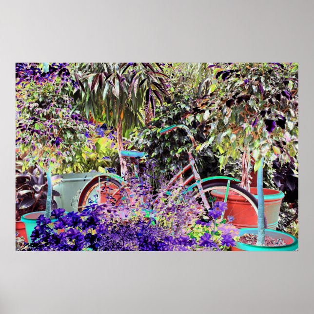 Póster Bicicleta de alto color (Frente)