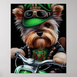 Póster Bicicleta de ciclismo más aterradora para perros S