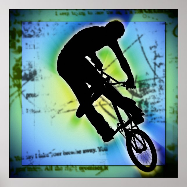 Póster Bicicleta de montaña BMX (Frente)