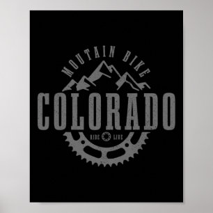 Póster Bicicleta de montaña Colorado Mtb Ciclismo cuesta