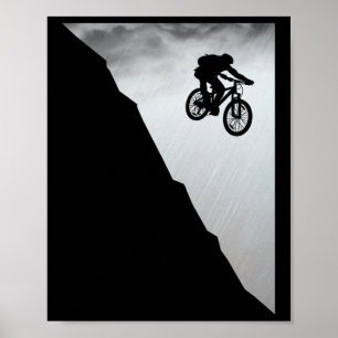 Póster Bicicleta de montaña cuesta abajo Vintage Mtb Bici