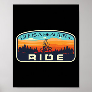 Póster Bicicleta de montaña en bicicleta Ciclismo Retro M