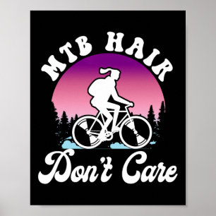 Póster Bicicleta de montaña Enduro Mtb descendiendo chica
