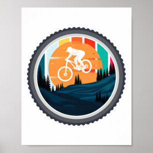 Póster Bicicleta de montaña Mtb bicicleta de descenso en 