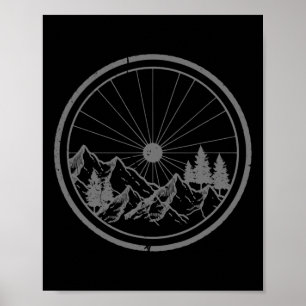Póster Bicicleta de montaña Mtb Ciclismo Ciclismo cuesta