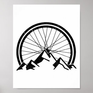 Póster Bicicleta de montaña Mtb ciclismo de descenso en b
