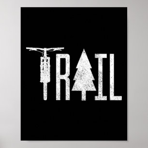 Póster Bicicleta de montaña Mtb ciclismo de descenso send