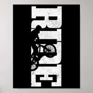 Póster Bicicleta de montaña Mtb downhill vintage ciclismo