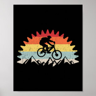 Póster Bicicleta de montaña Mtb Downhill Vintage Mountain