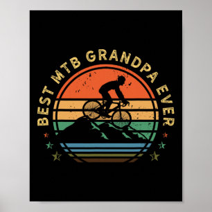 Póster Bicicleta de montaña retro ciclista vintage - Mtb