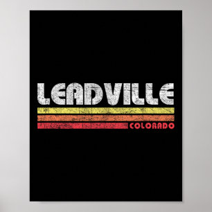 Póster Bicicleta de montaña retro vintage Leadville Color