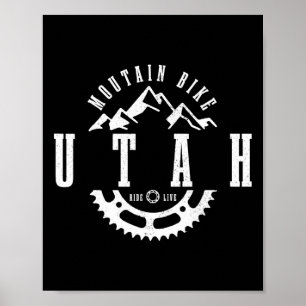 Póster Bicicleta de montaña Utah Moab Mtb Ciclismo cuesta