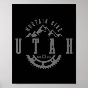Póster Bicicleta de montaña Utah Moab Mtb Ciclismo cuesta