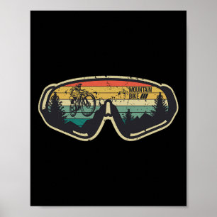 Póster Bicicleta de montaña vintage retro Mtb ciclismo cu