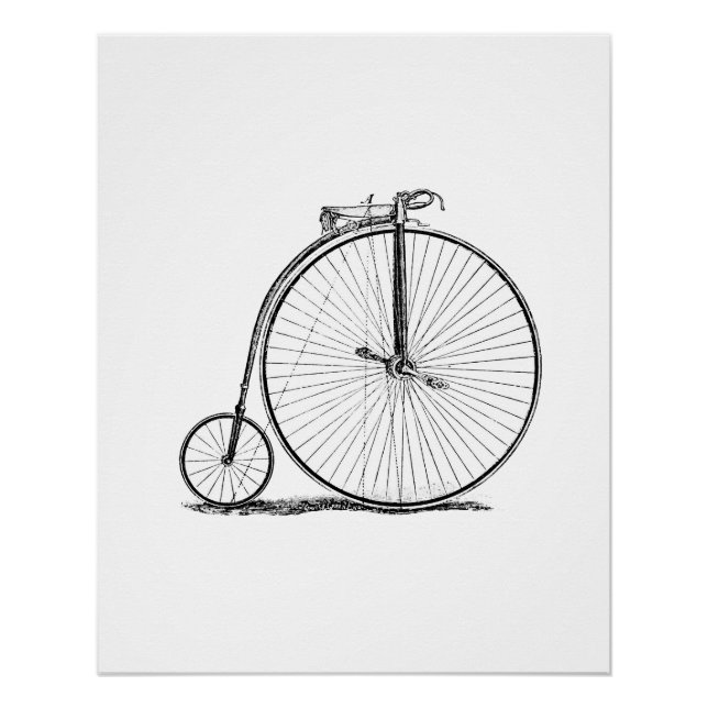 Póster Bicicleta de rueda alta Penny Farthing (Anverso)