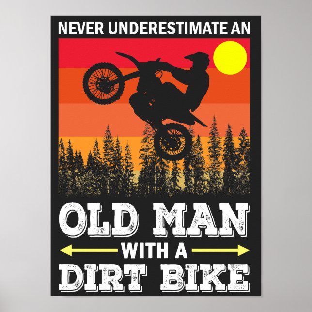 Póster Bicicleta de suciedad retro de cosecha Guay clásic (Frente)