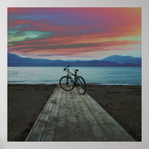 Póster Bicicleta En Pier Grecia