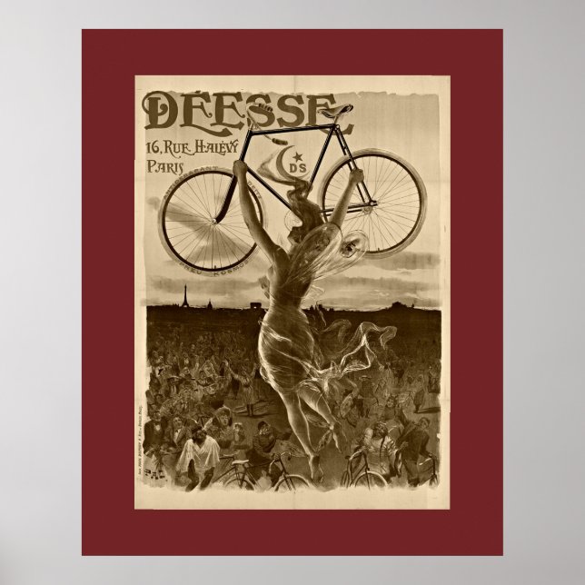 Póster Bicicleta francesa vintage (Frente)