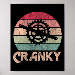 Póster Bicicleta gruñona bicicleta ciclismo neumático de