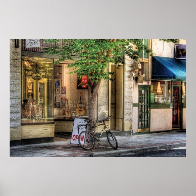 Póster Bicicleta - La tienda de música (Frente)