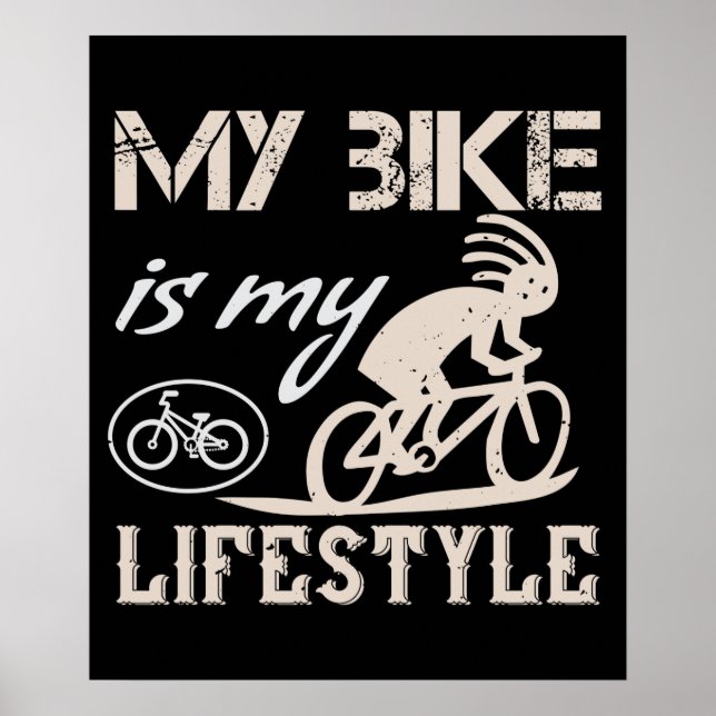Póster Bicicleta - Mi bicicleta es mi estilo de vida (Frente)