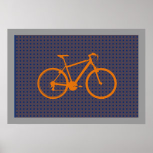 Póster Bicicleta naranja