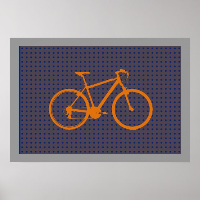 Póster Bicicleta naranja (Frente)