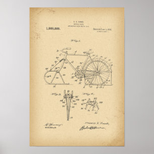 Póster Bicicleta Patente 1918