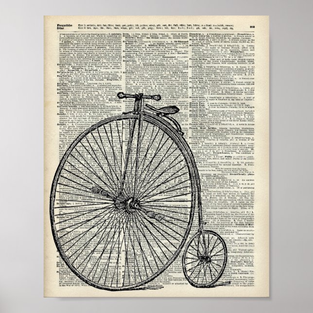 Póster Bicicleta Penny Farthing (Frente)