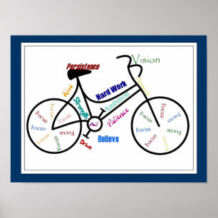 Póster Bicicleta, Personalizar de bicicleta, Motivación