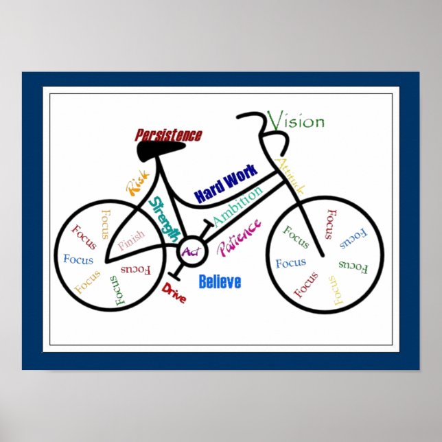Póster Bicicleta, Personalizar de bicicleta, Motivación (Frente)