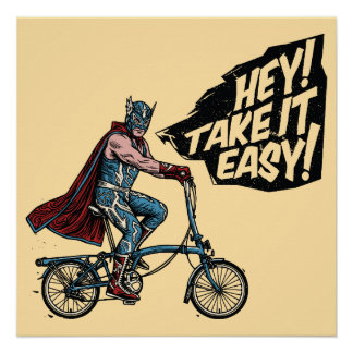 Póster Bicicleta Plegable Lucha