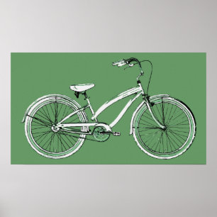 Póster bicicleta retro