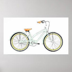 Póster bicicleta retro